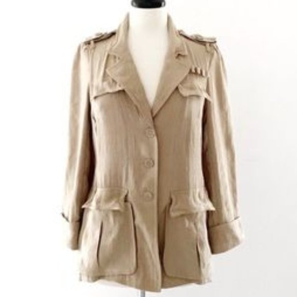 SALE YOANA BARASCHI  TAN MILITARY JACKET RARE - Picture 1 of 5